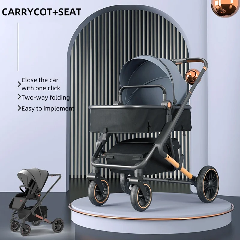 Factory Multi-Functional New Born Baby Stroller Luxury Easy Folding Kids Wagon Pushchair Poussette