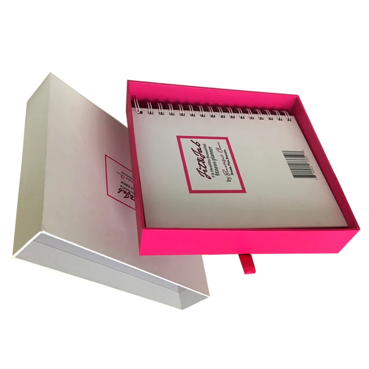 Custom Gold Spiral Hardcover Goals Journal Diary Book Printing Daily Stickers Planner Gift Set