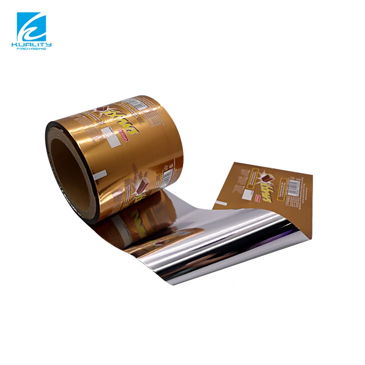 Custom Printed Food Packaging Chocolate Bar Wrap Cold Lamination Film Roll Cold Sealing BOPP Aluminum Foil Film