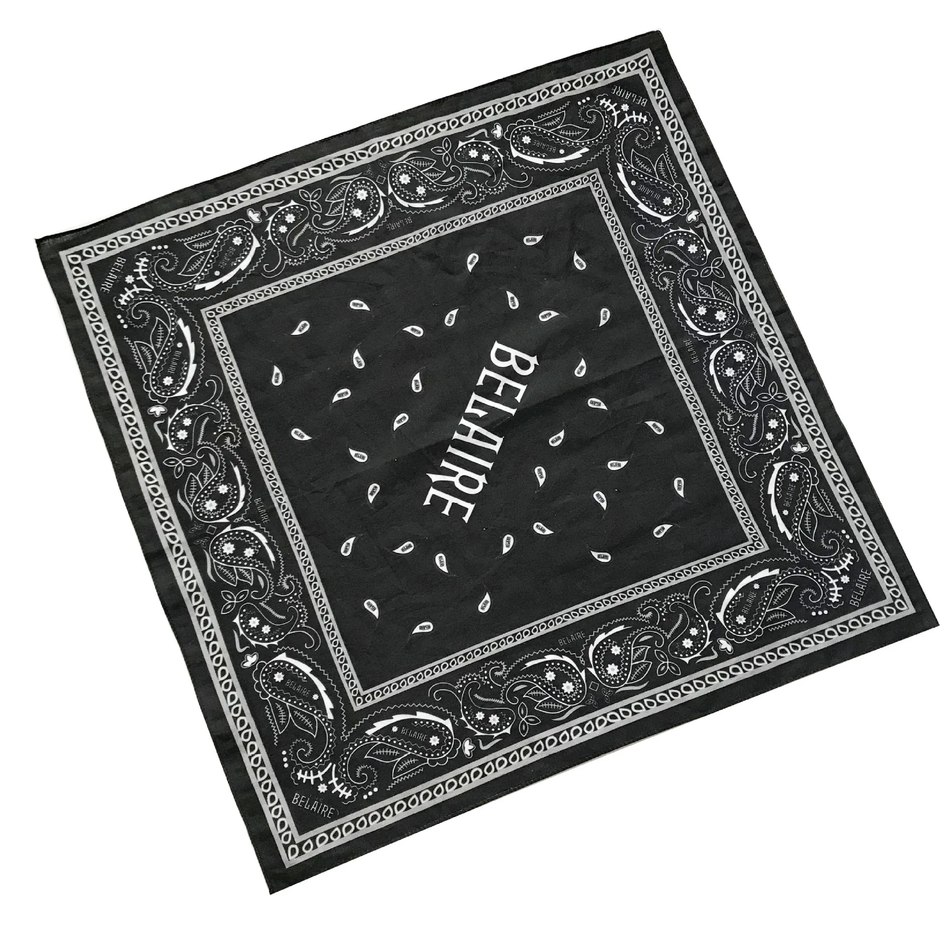 NO MOQ custom printing 100% cotton hair bandana