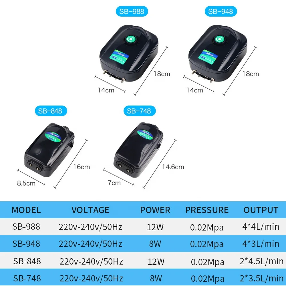 Wholesale Cheap Aquarium Air Pump Oxygen Air Pump For Fish Tank Mini Oxygen Pump Aquarium Accessories Ac