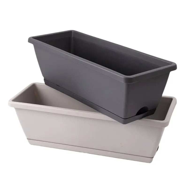 vegetable planting lazy plastic flower pot balcony vegetable planting flower extra large rectangular planting trough wholesale