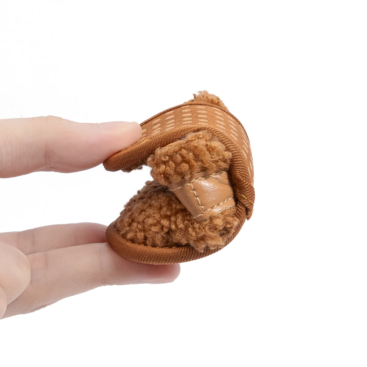 Baby Infant Fuzzy Slippers Soft Cozy Open-Toe Design Fleece Warm Baby Sandals&Slippers Baby Shoes