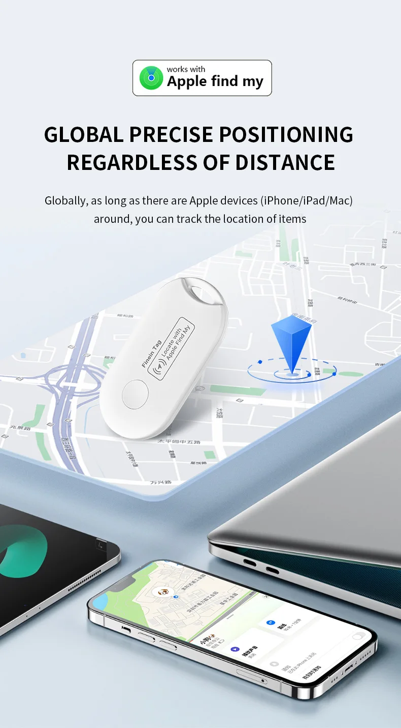 Ошейник для домашних животных умный ключ найти мой Беспроводной gps трекер apple