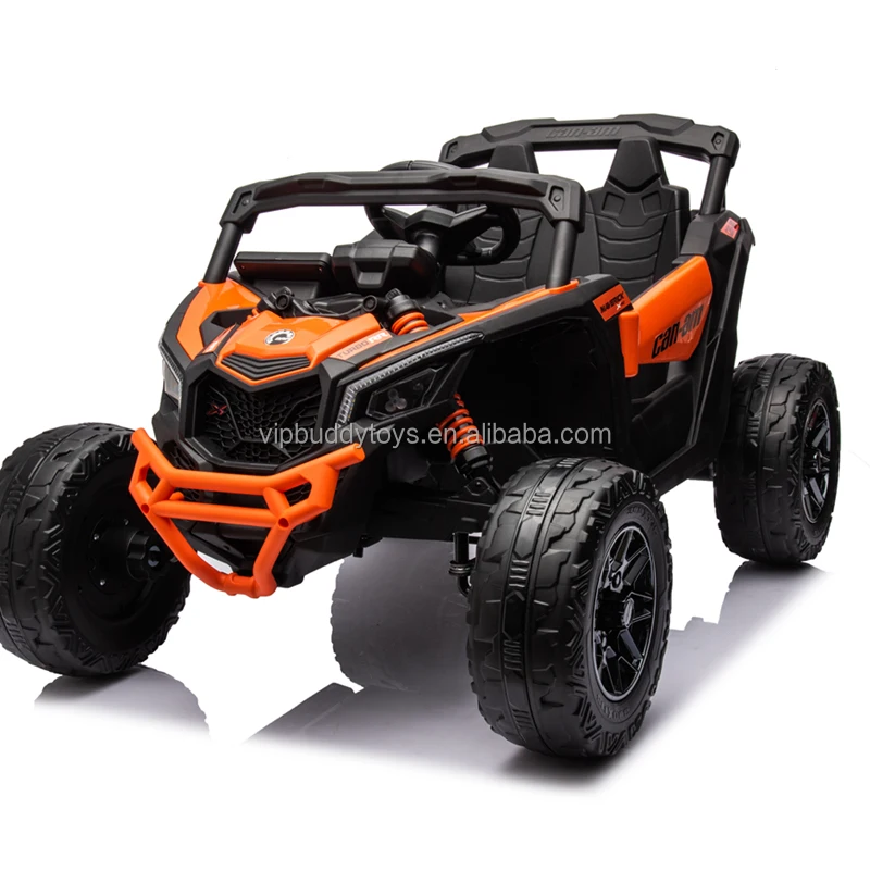 Недорогой лицензированный автомобиль Can-Am Kids UTV четыре EVA колеса Мощные Электрические 24v Can Am Maverick X3 ездить на 4x4 с кожаным сиденьем
