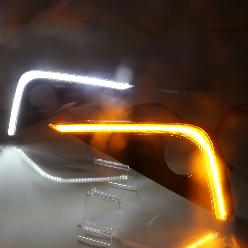 Auto Daytime Running Light LED DRL Front Foglight Head Fog Lamp Body Kit Upgrade Accessories For 2018 2019 Toyota RUSH