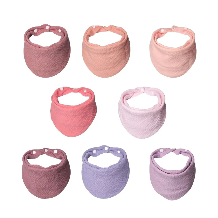 Newborn Soft 100% Cotton Muslin Burp Cloth Feeding Baby Bandana Drool Bibs