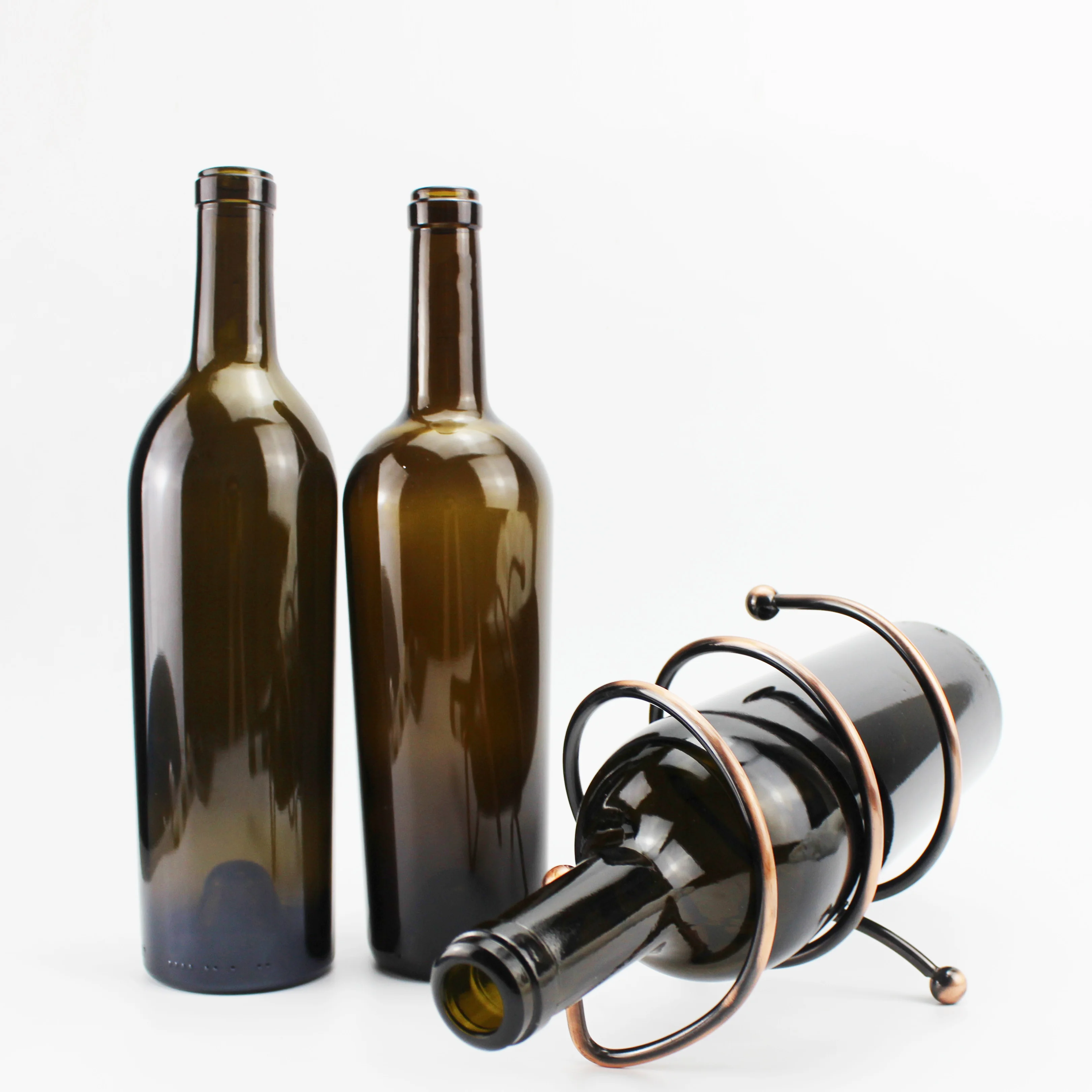 Wholesale brown green black 187ml 375ml 500ml 750ml empty wine glass bottle