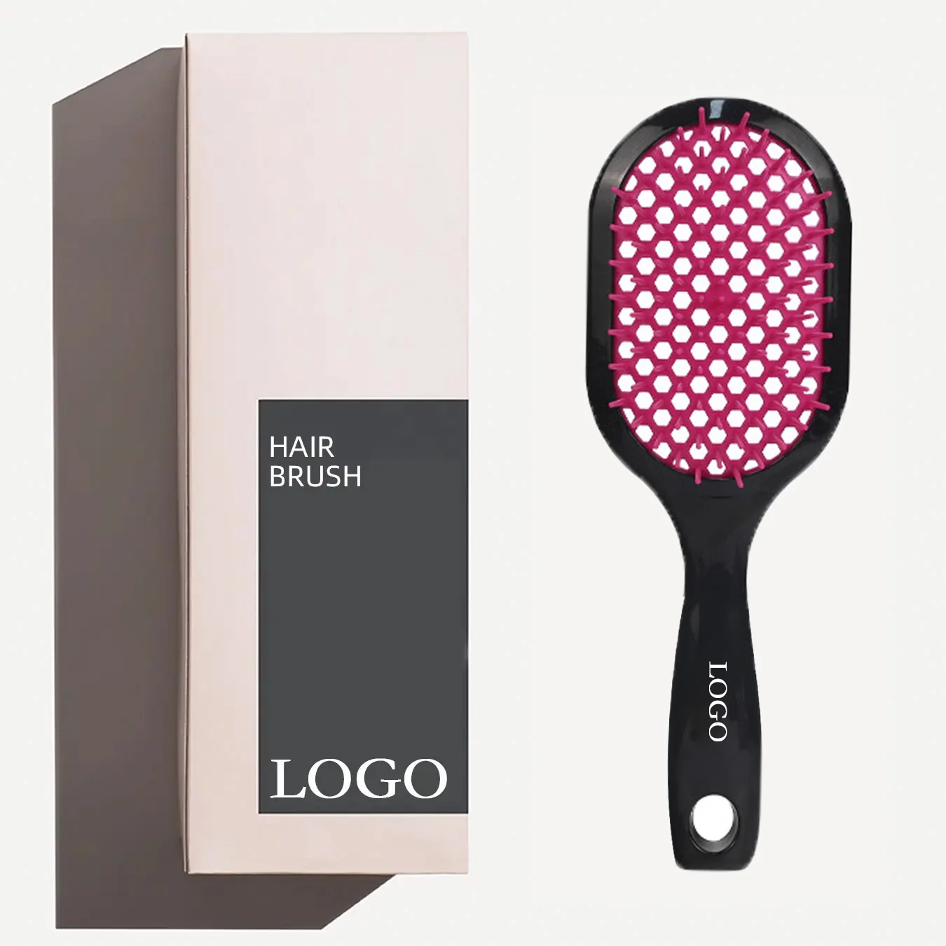 Hot-selling Hollow Detangling Massage Scalp Custom Vented Hair Brush Thick Hair Brush Comb ABS Shower Vet Use Vent Curly