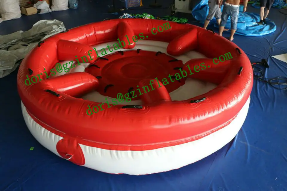 Commercial Towable Inflatable Disco Boat/ Inflatable Towble pang pang/China Factory Towable Inflatable Water Toys