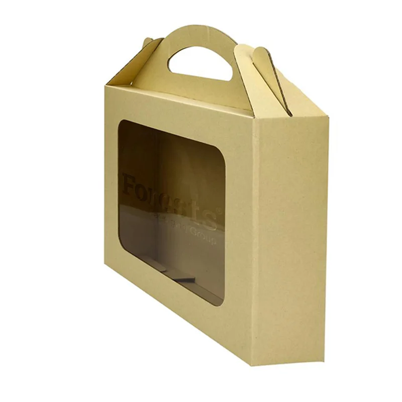 Competitive price biodegradable hard paper food display box with pvc window