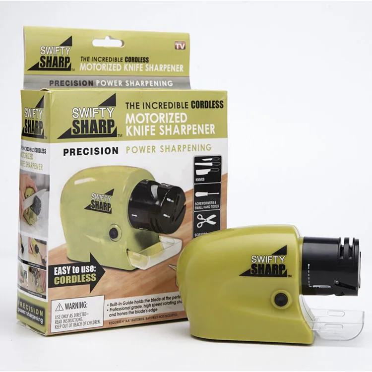 Электрическая точилка для ножей Swifty Sharp, вращающийся точильный камень, инструмент для заточки