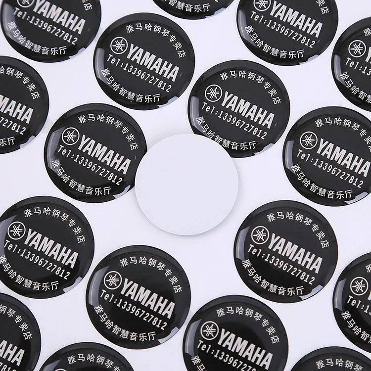 Custom epoxy sticker printed waterproof Logo Dome Labels Epoxy Crystal Resin PVC Sticker Logo Adhesive Epoxy Sticker