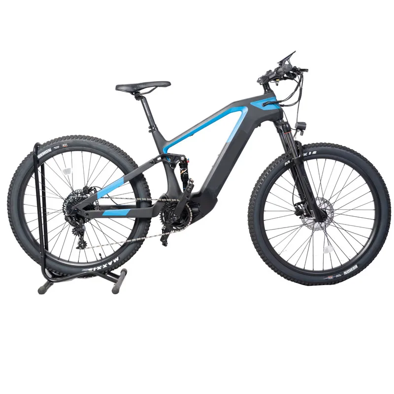 Электрический велосипед из углеродного волокна 29 MTB 500W с полной подвеской 20AH Средний привод электровелосипед mtb