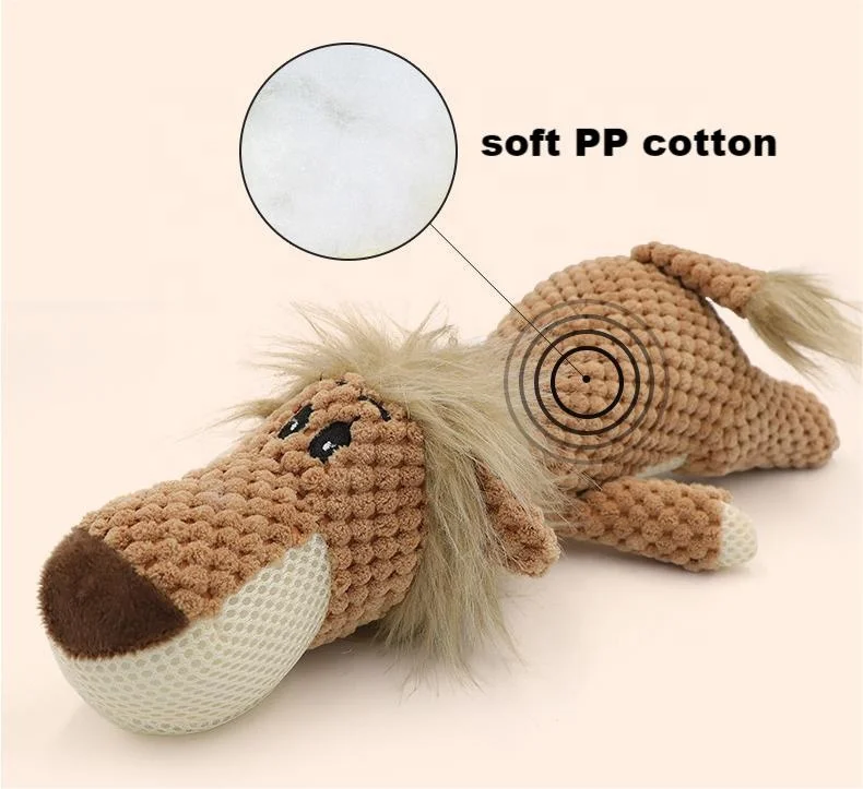 Interactive Squeaky Plush Dog Toy Sustainable Tug and Chew Toy for Pets