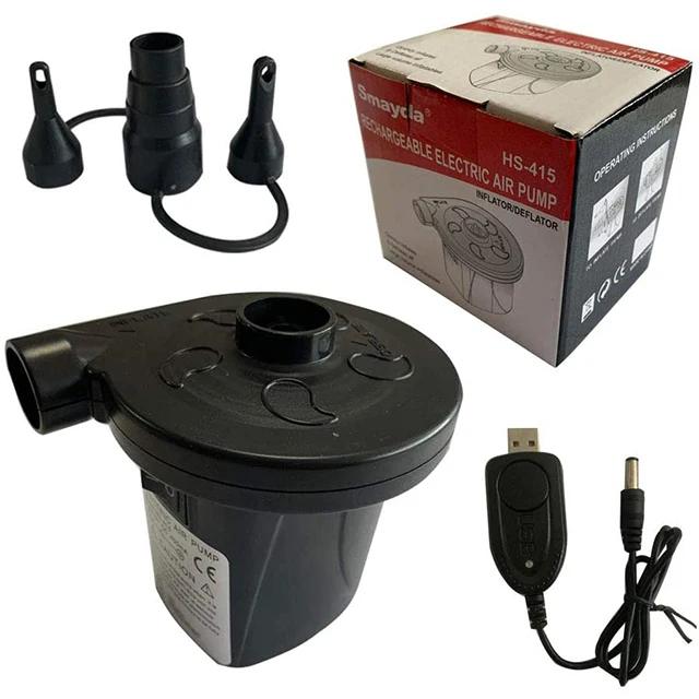 FCC approved electric air pump inflator battery USB HS-8415