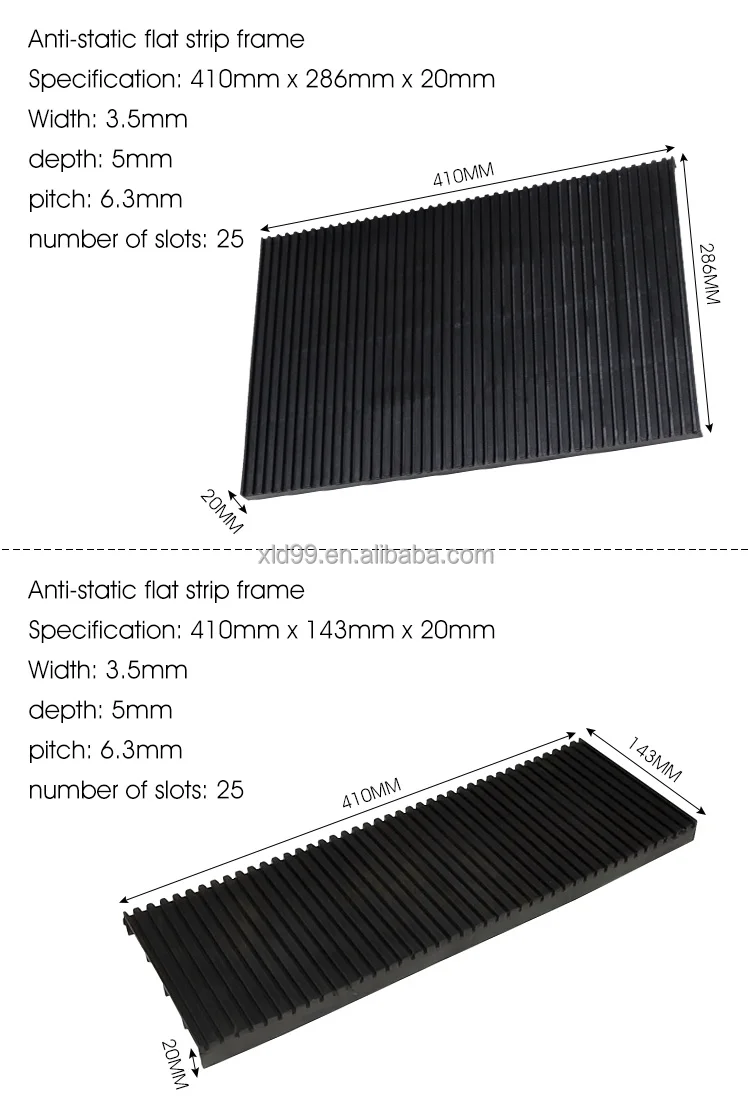 2021 new l style box smt reel storage pack 480*140*35mm circulation rack hard antistatic h type pcb tray esd