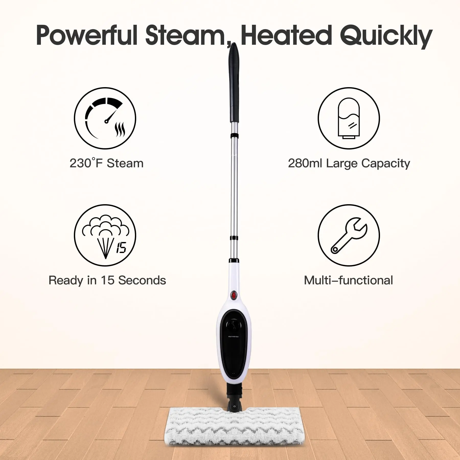 Dropshipping 5 8 in 1 Steam Mop Multi-function Floor Cleaning Detachable Steam Cleaner For Hardwoods Tiles Carpet Cleaning