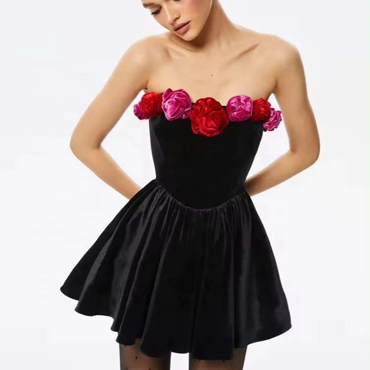 Velvet Dress off the Shoulder Sexy Mini Evening Dresses High Quality Party Elegant Black Party Club Casual Evening Dress