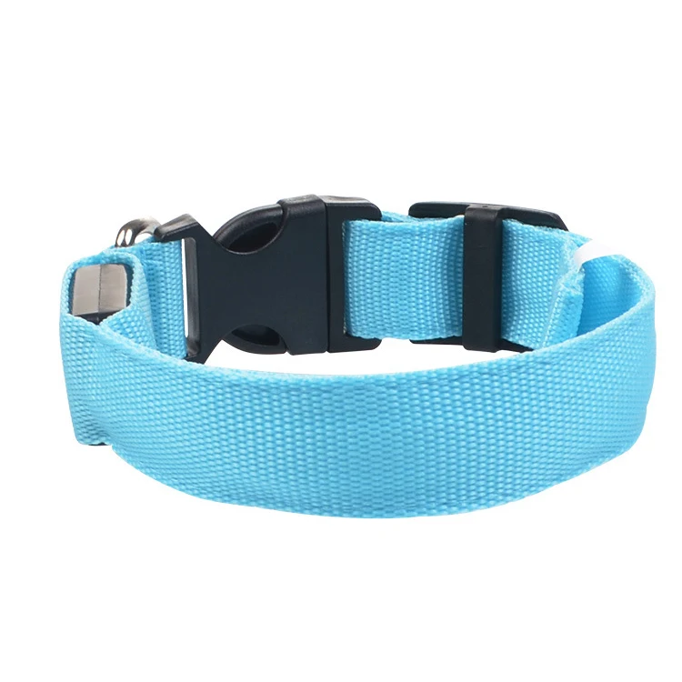 Pet Night Safety Cord Flashing Glow Colorful Anti-Lost LED Dog Collar with 4 Sizes 7 Colors