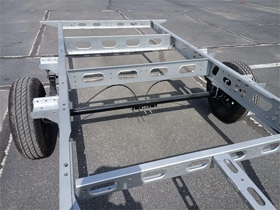 Low price single axle chassis of travel trailer caravan house frame for sale