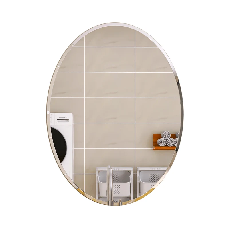 Simple Atmosphere Without Frame Large Glass Wall  Elliptical Mirror Hollywood Makeup Dressing Bathroom Furniture Home Decoration