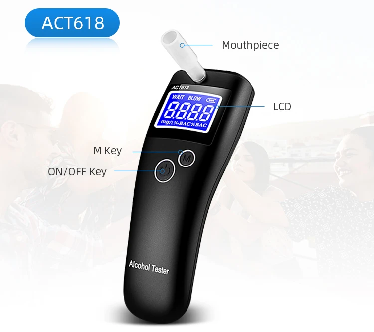 Алкотестер С одноразовым мундштуком цифровой алкометр профессиональные наборы для тестирования алкоголя