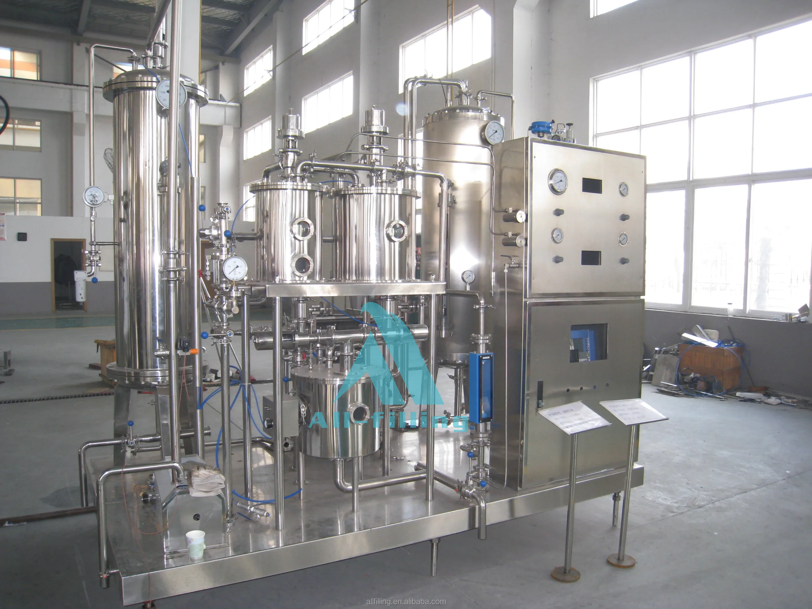 QHS-1500 высокое качество CO2 соды конвеерная машина для розлива газированных напитков миксер/сверкающие по производству