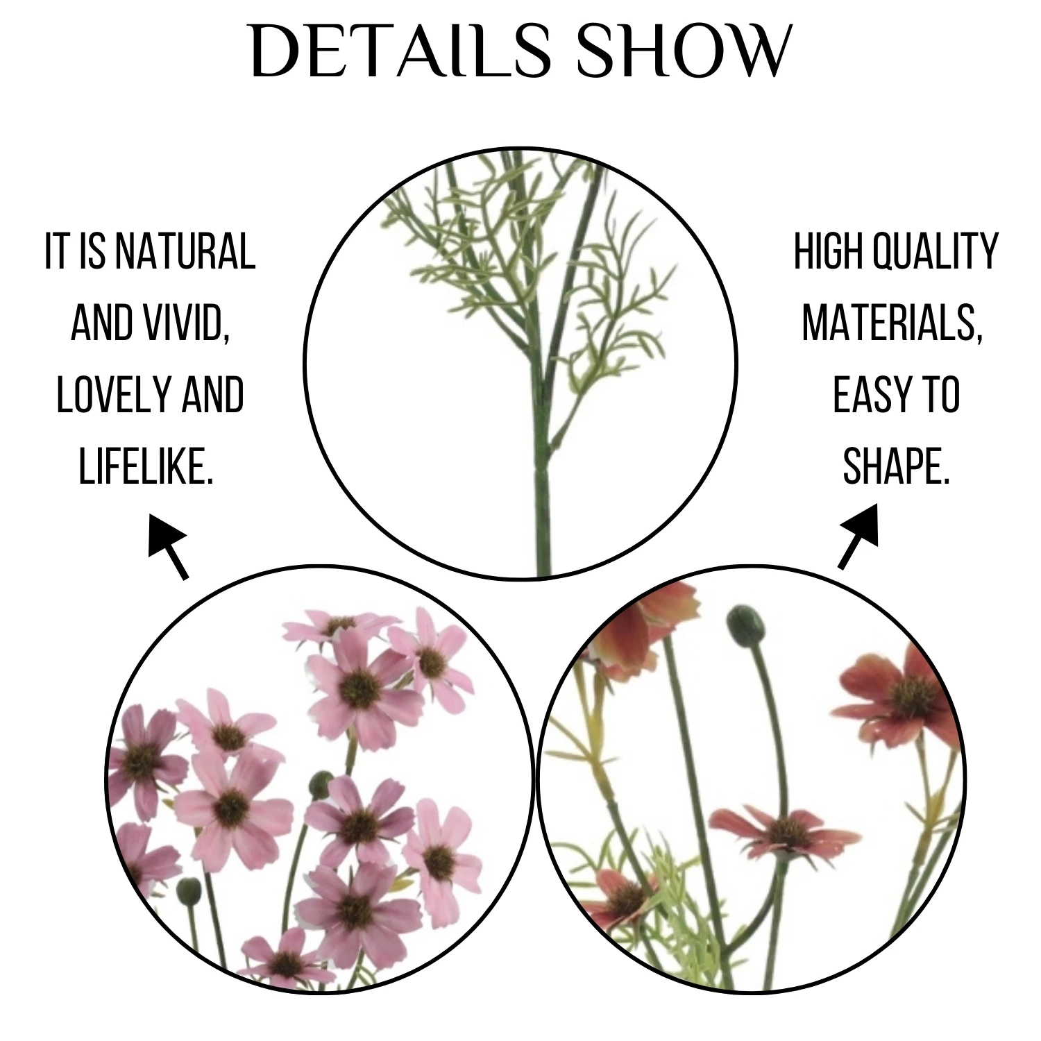 Office Home Decoration Artificial Flowers Colorful Cosmos Daisy Spray Home Decoration Plant Wall Artificial Flower
