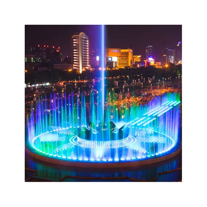 2020 New Dry Floor Mist Foggy Fountain Led Light Fountain Project in Nigeria