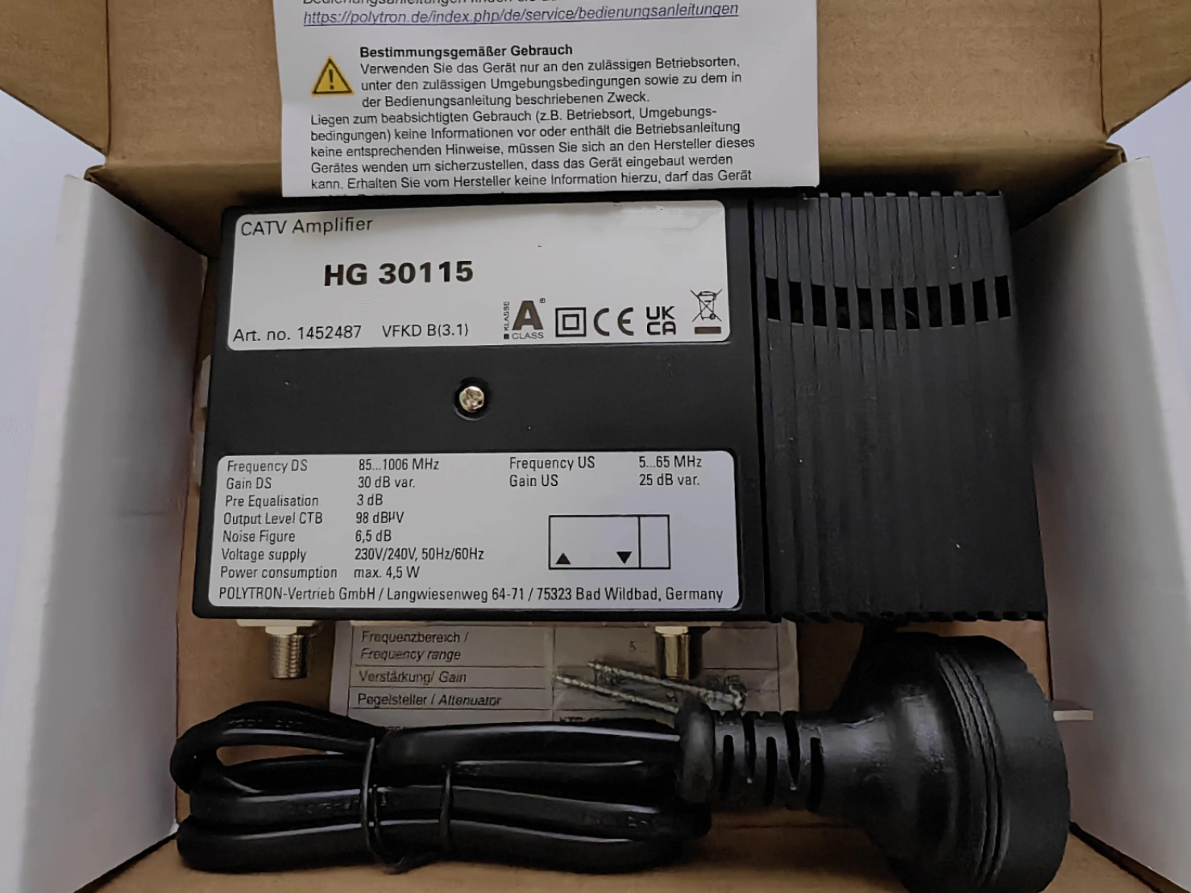 Highfly H30115 Antenna tv professional cable tv 3dB indoor 4.5W 85-1006MHz catv signal amplifier