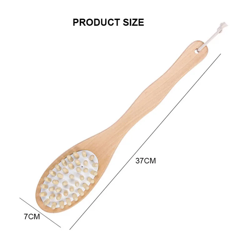 Ergonomically Shower Back Cleaning Scrubber Washing Long Boar Nylon Stiff Bristle Bath Exfoliating Massager Body Brushes For Men