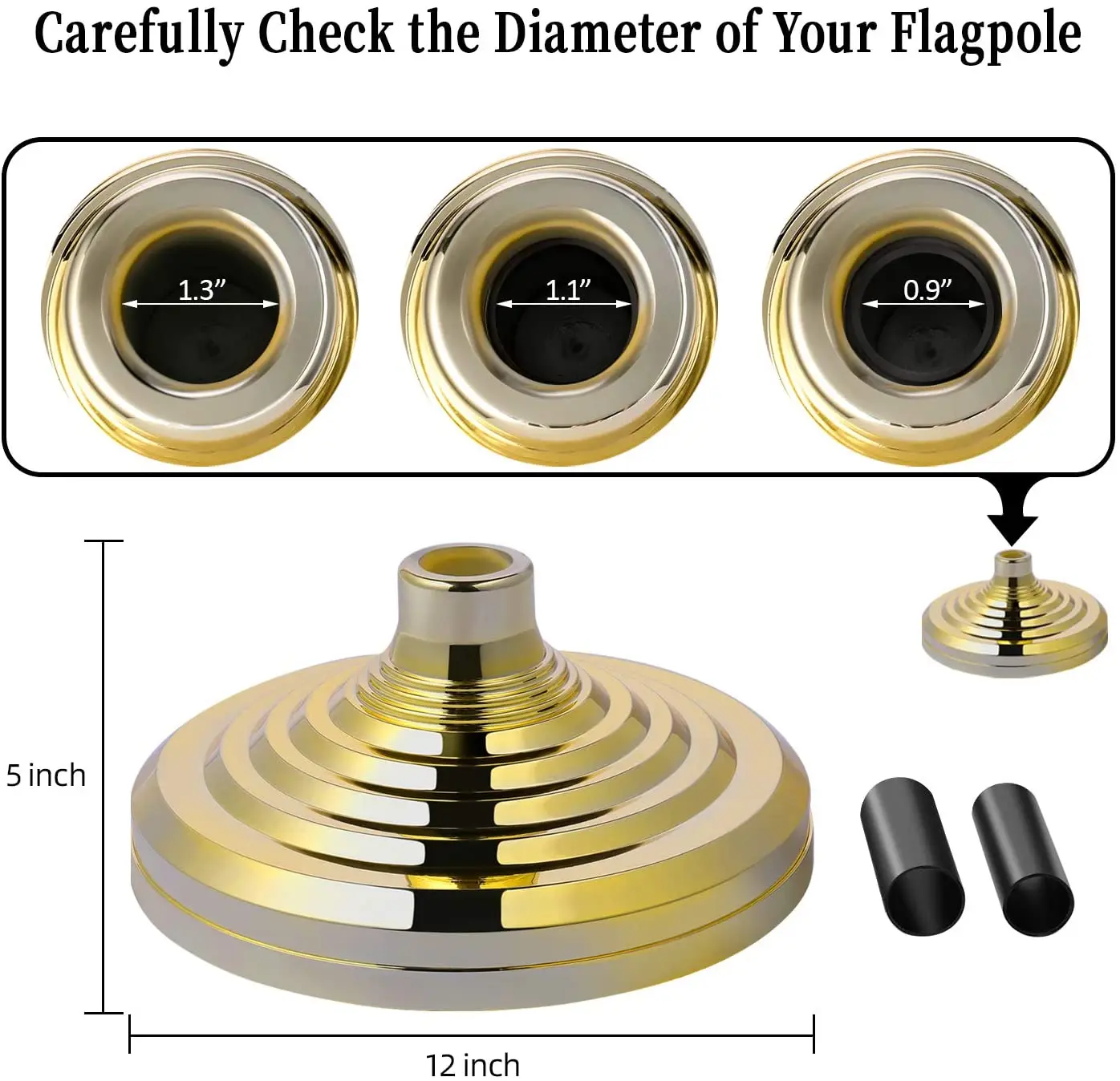 high Quality outdoor Indoor   Gold  Silver Plastic Floor Stand Bases  Flagpole  bracket  gold flag pole base