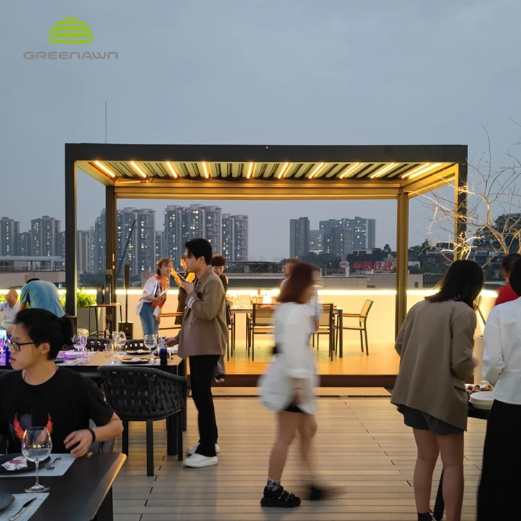 Waterproof Bioclimatica Louver Roof Price Motorized Pergola Awning Systems