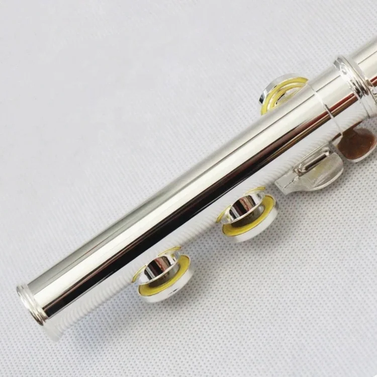 Chinese flauta top grade 16 closed holes silver plated flute