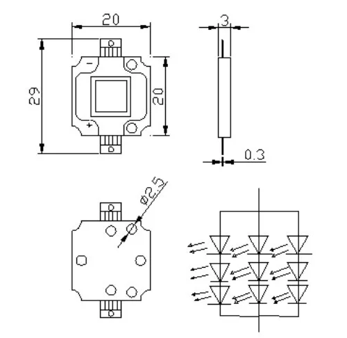 High power led ir light 850nm 10w led ir diode