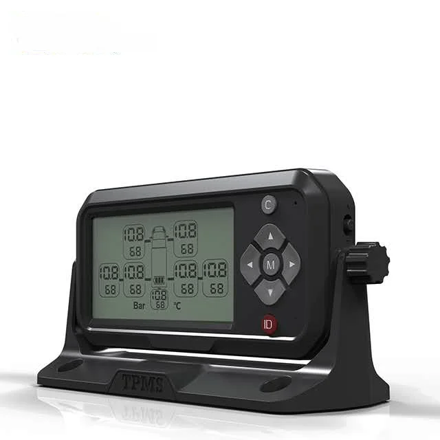 Wholesale Priced LCD Screen Smart Wireless Tire Pressure Monitor 6 8 10 12 14 16 18 22 24 26 wheels Truck TPMS Tire Gauges Model