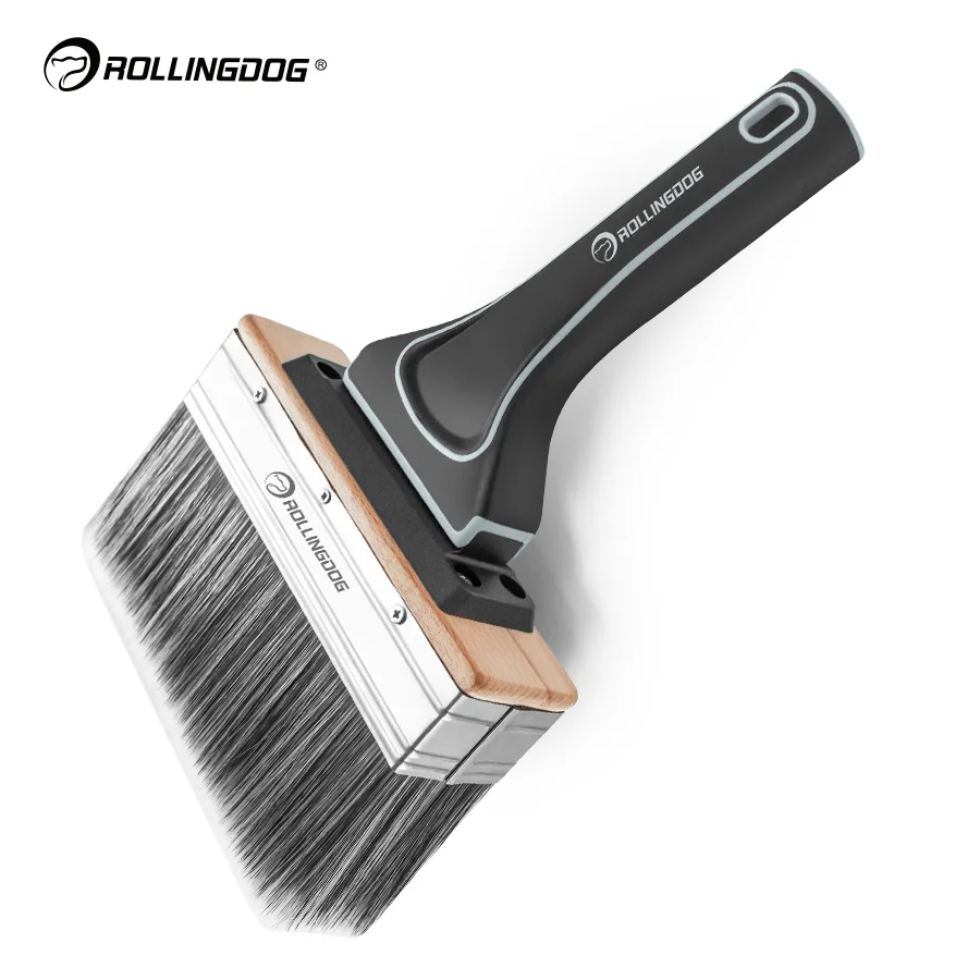 ROLLINGDOG 10716 Water and Oil Based Coatings 7 Inch Staining Decks Walls Ceilings Deck Stain Fence Brush Paint Brush