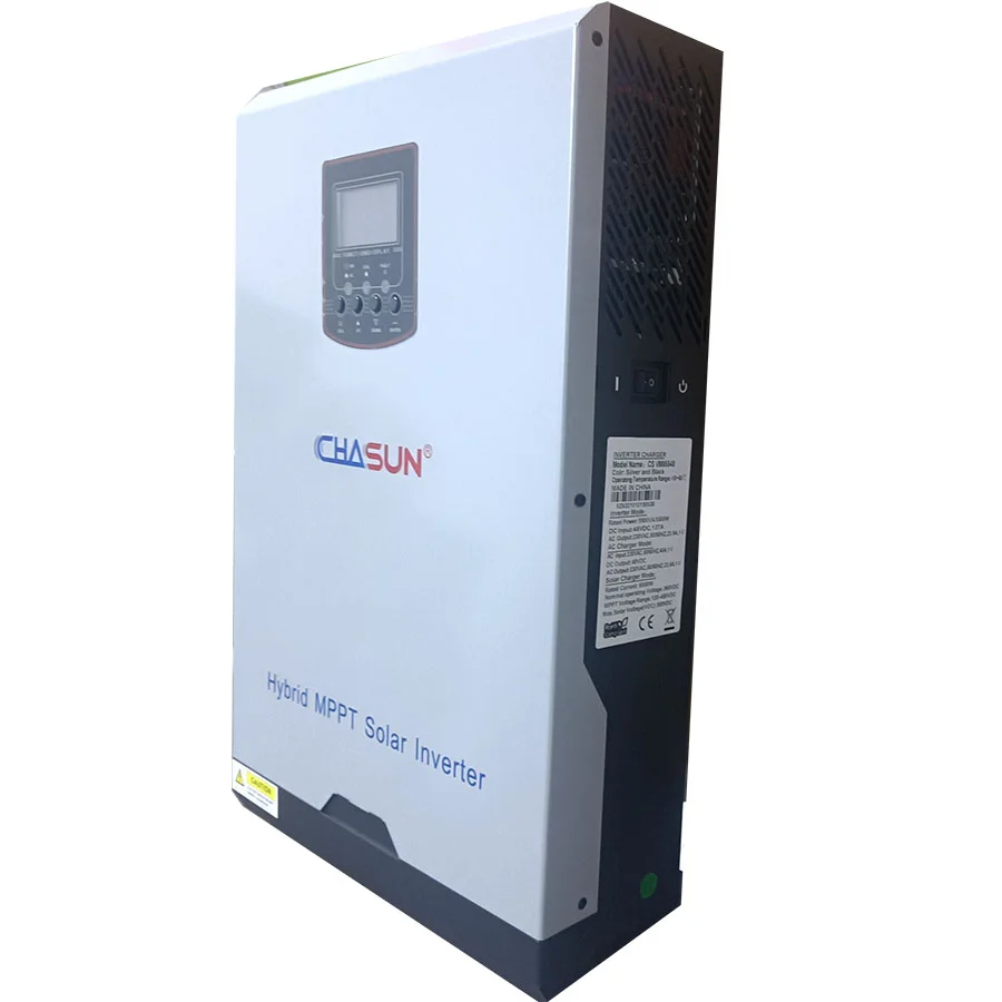 5.5kw inverter with 100A mppt controller 5.5kw off grid hybrid pure sine wave solar inverter
