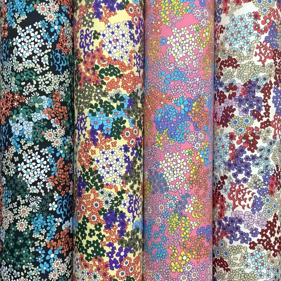 Wholesale Custom Design 95% Polyester 5% Spandex Digital Printed 4 Way Stretch Liverpool Bullet Fabric For Women Clothing