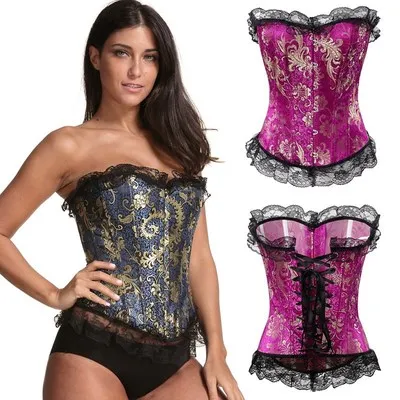 
 Factory wholesale corset beauty lace meter lace bronzing corset underwear corset belly women  