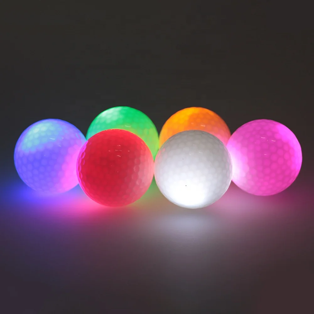 Color Customization  High Quality Factory Price Glowing Golf Ball Night Practice For Men Women Kids Funny Golf Balls
