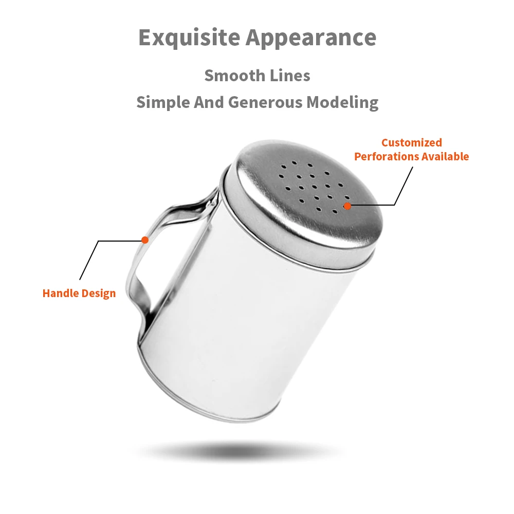 Custom Luxury NO-plastic Tinplate Jar Storage Container Cylindrical Shape Flavoring Metal Box Empty Tin Spice Can For Spice