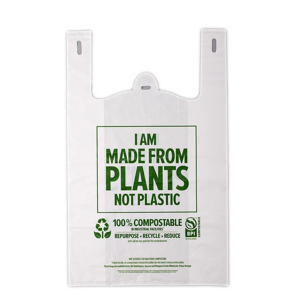 Manufacturer BPI Certified Biodegradable Compostable Shopping Bags