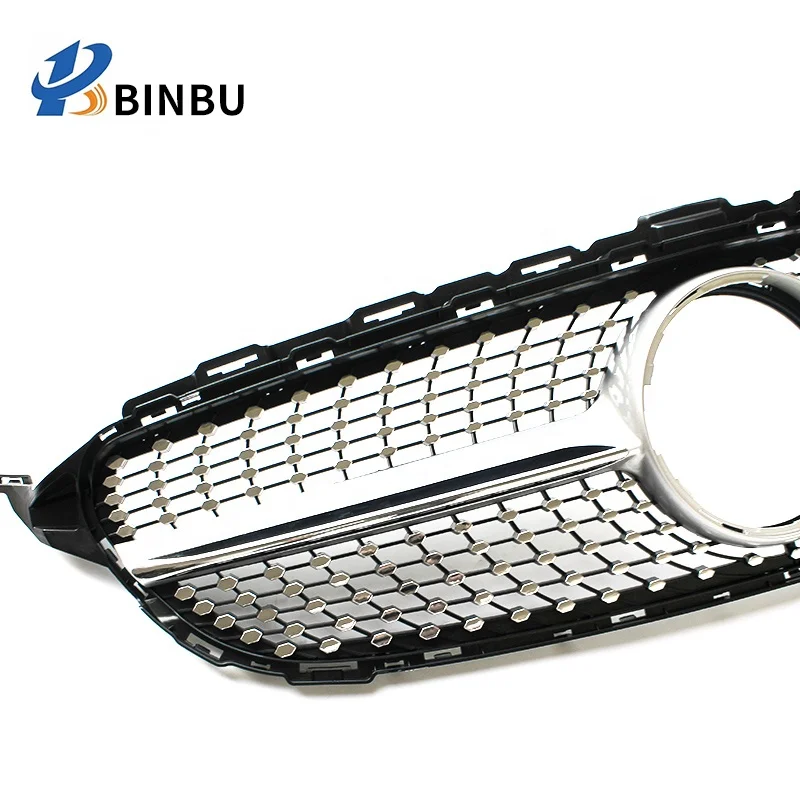 FOR Mercedes Benz C-class w205 Coupe front bumper grille sport diamond style C180 C200 C300 Grill 2015-2018