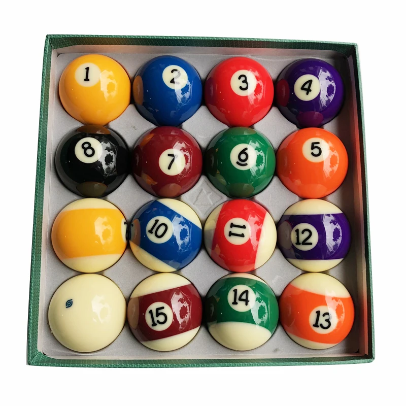 High Quality 4A Grade Pool Billiard Ball size 2-1/4 inch Green box packed for Billiard Pool Table Gym Games