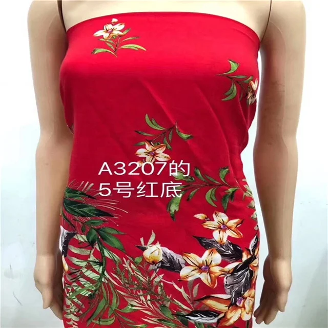 Chinese style textiles soft touching multicolor flower printed fabric