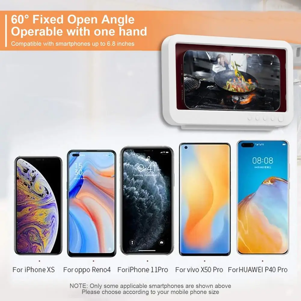 Bathingroom Phone Holder Waterproof Case Box Wall Mounted All Covered Mobile Phone Shelves Self-Adhesive Shower Accessories