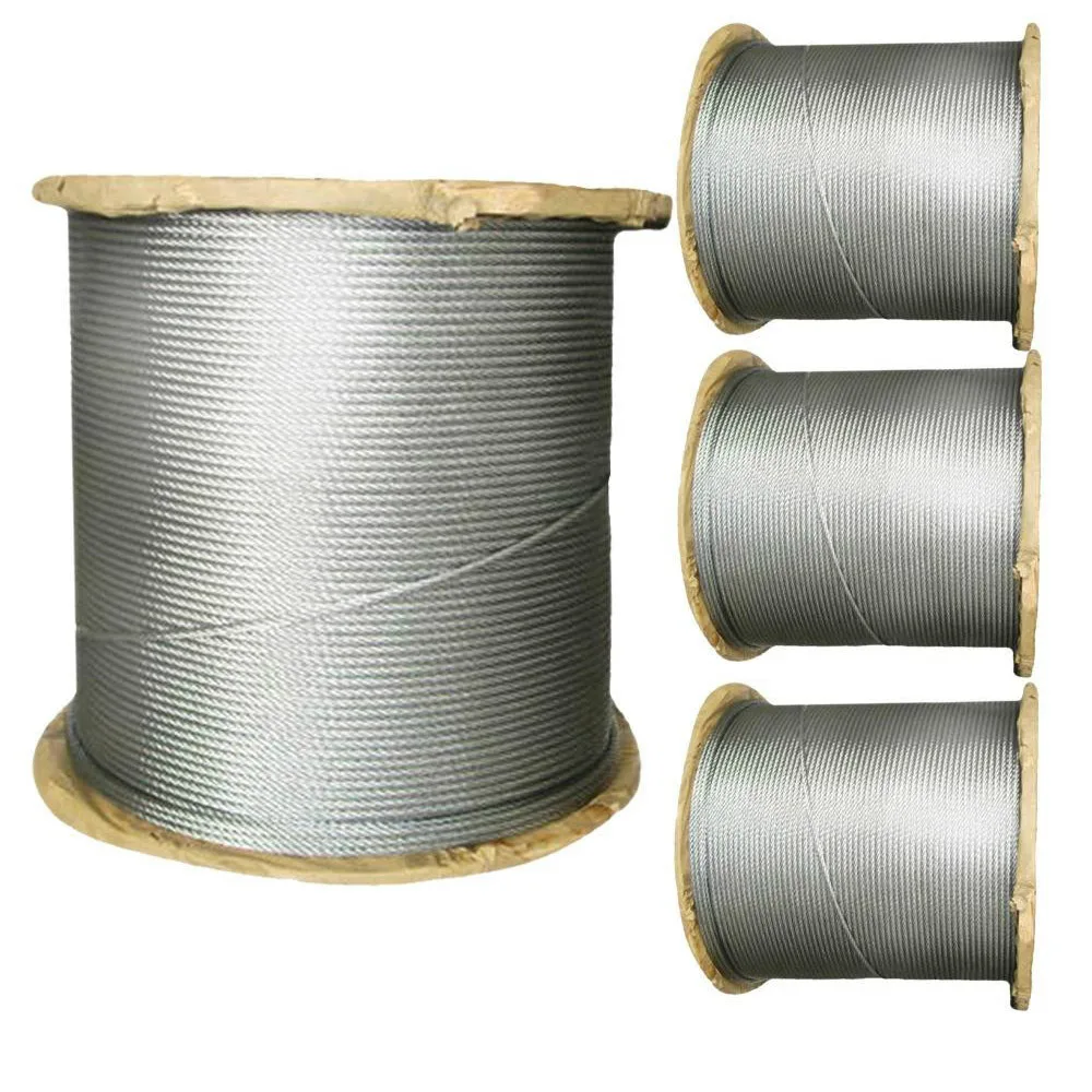 Electric galvanized steel wire rope aircraft cable 7*7