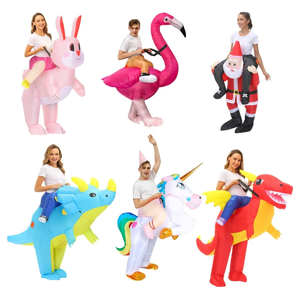 Easter Bunny Inflatable Costumes Anime Mascot Polar Bear Rabbit Fancy Halloween Christmas Cosplay Party Dress Suits